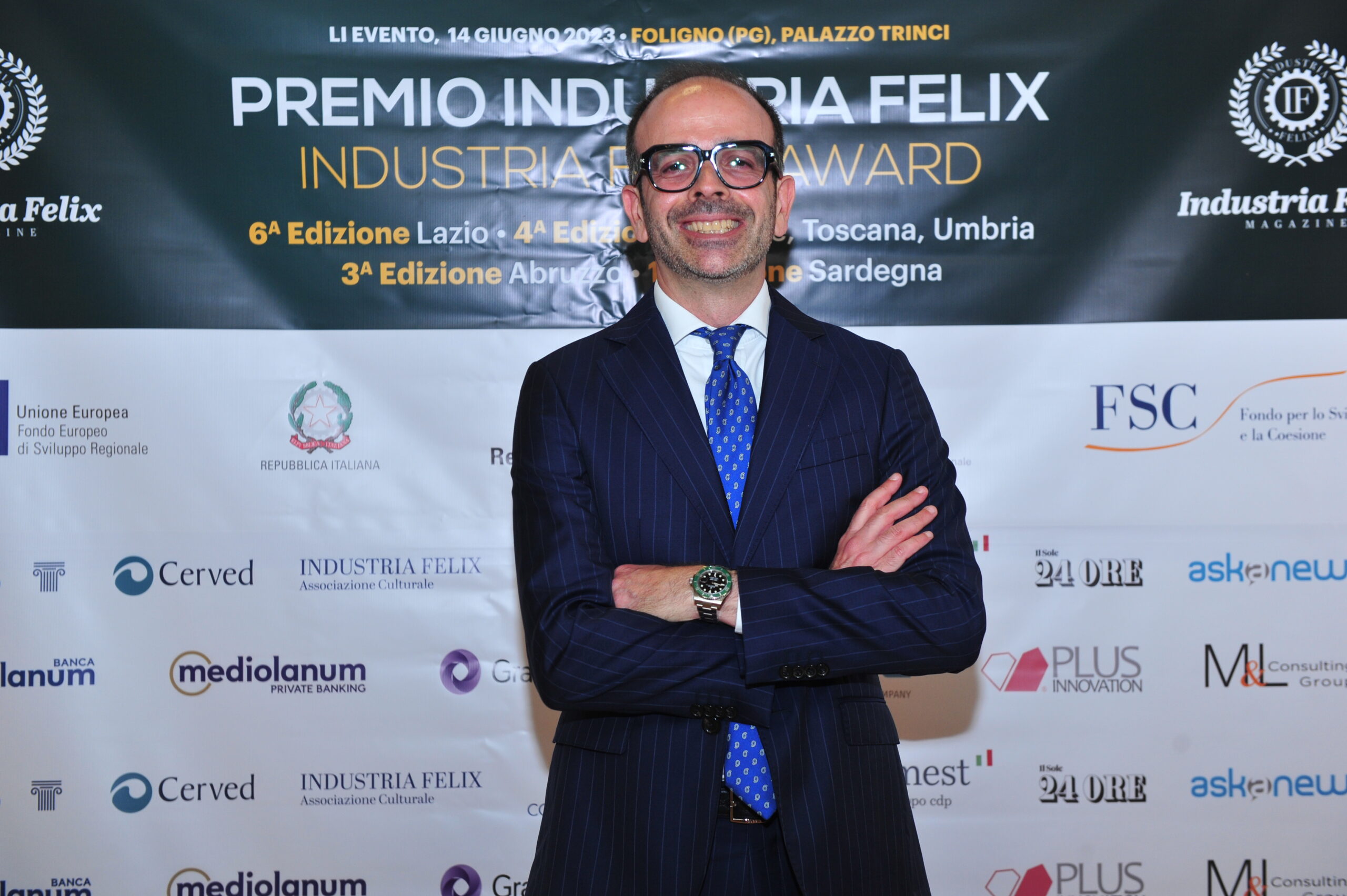 Andrea Di Fabio Direttore Generale di Cantina Tollo alla consegna del Premio Industria Felix-2